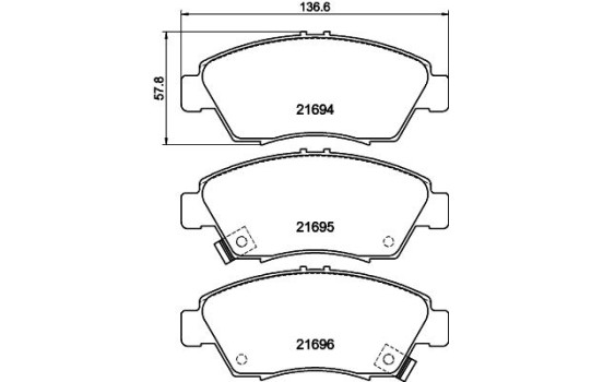 Bromsbeläggssats, skivbroms 8DB 355 016-461 Hella, bild 4