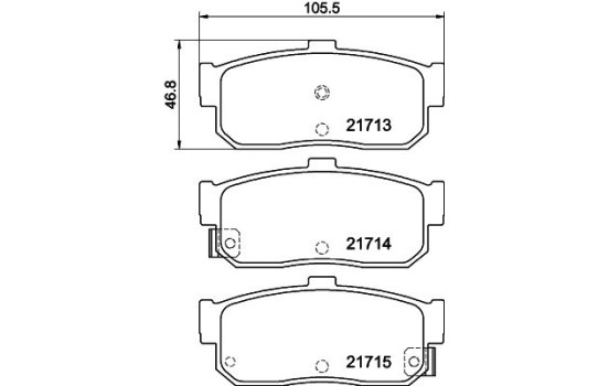 Bromsbeläggssats, skivbroms 8DB 355 016-561 Hella, bild 4