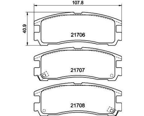 Bromsbeläggssats, skivbroms 8DB 355 016-591 Hella, bild 4