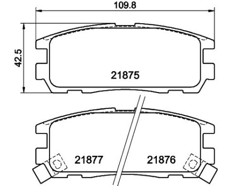 Bromsbeläggssats, skivbroms 8DB 355 016-621 Hella, bild 4