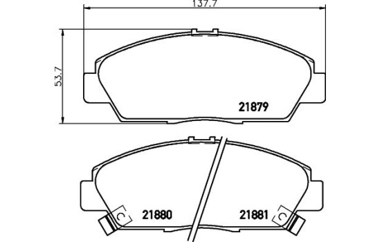 Bromsbeläggssats, skivbroms 8DB 355 016-631 Hella, bild 4