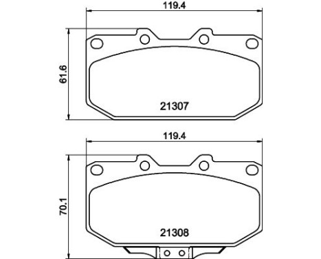 Bromsbeläggssats, skivbroms 8DB 355 016-791 Hella, bild 3
