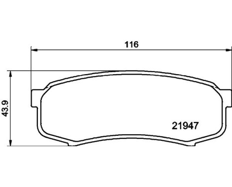 Bromsbeläggssats, skivbroms 8DB 355 016-831 Hella, bild 4
