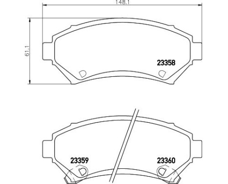Bromsbeläggssats, skivbroms 8DB 355 016-951 Hella, bild 4