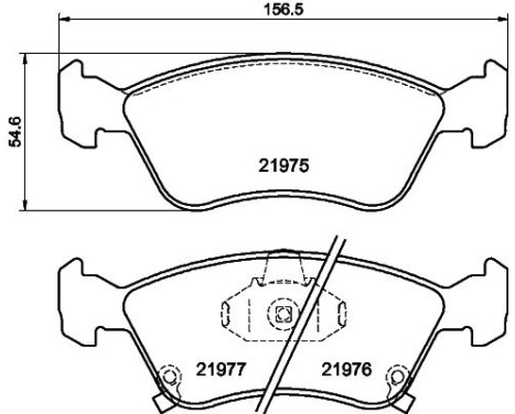 Bromsbeläggssats, skivbroms 8DB 355 016-981 Hella, bild 4
