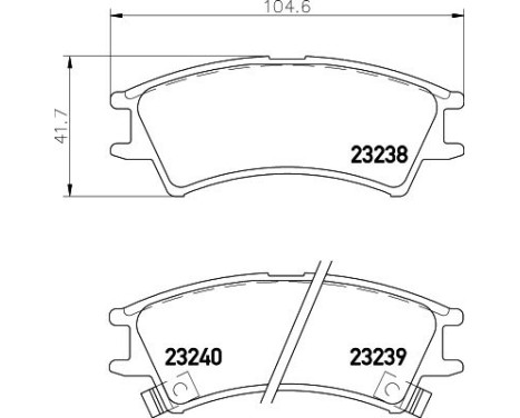 Bromsbeläggssats, skivbroms 8DB 355 017-051 Hella, bild 4