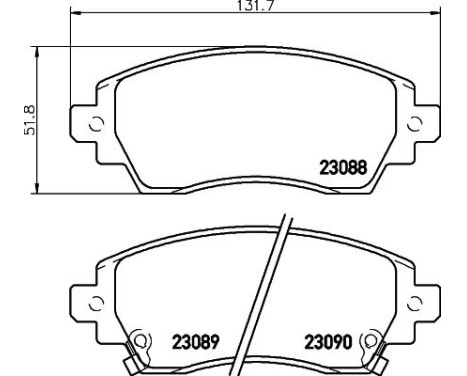 Bromsbeläggssats, skivbroms 8DB 355 017-101 Hella, bild 4