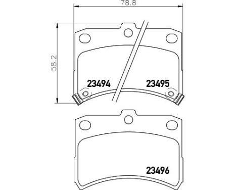 Bromsbeläggssats, skivbroms 8DB 355 017-121 Hella, bild 4