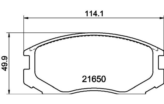 Bromsbeläggssats, skivbroms 8DB 355 017-161 Hella, bild 4