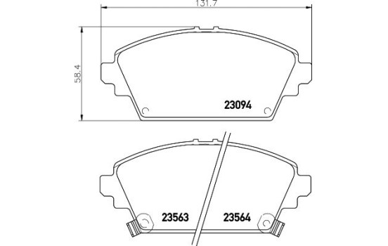 Bromsbeläggssats, skivbroms 8DB 355 017-171 Hella, bild 4