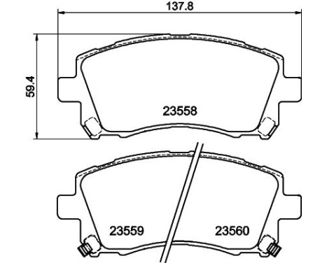 Bromsbeläggssats, skivbroms 8DB 355 017-291 Hella, bild 4