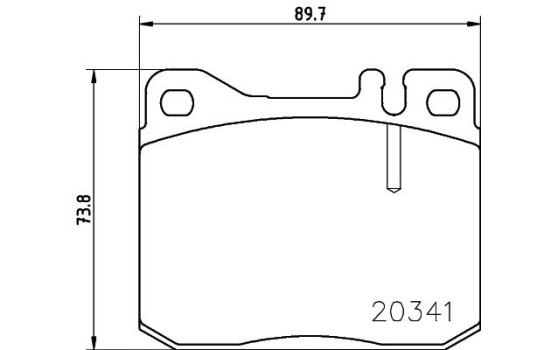 Bromsbeläggssats, skivbroms 8DB 355 017-431 Hella, bild 4