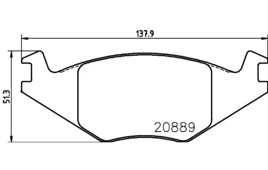 Bromsbeläggssats, skivbroms 8DB 355 017-491 Hella, bild 4