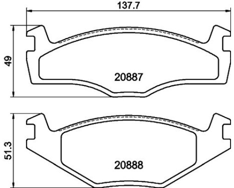 Bromsbeläggssats, skivbroms 8DB 355 017-501 Hella, bild 4