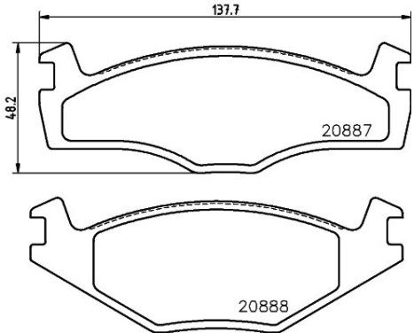 Bromsbeläggssats, skivbroms 8DB 355 017-521 Hella, bild 4