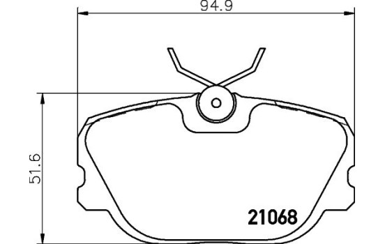 Bromsbeläggssats, skivbroms 8DB 355 017-761 Hella, bild 4