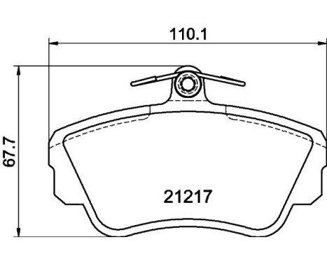 Bromsbeläggssats, skivbroms 8DB 355 017-921 Hella, bild 7