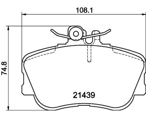 Bromsbeläggssats, skivbroms 8DB 355 018-041 Hella, bild 4