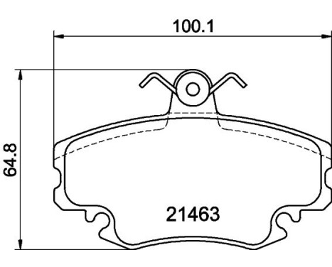 Bromsbeläggssats, skivbroms 8DB 355 018-131 Hella, bild 7