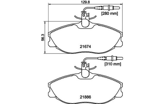 Bromsbeläggssats, skivbroms 8DB 355 018-221 Hella, bild 7