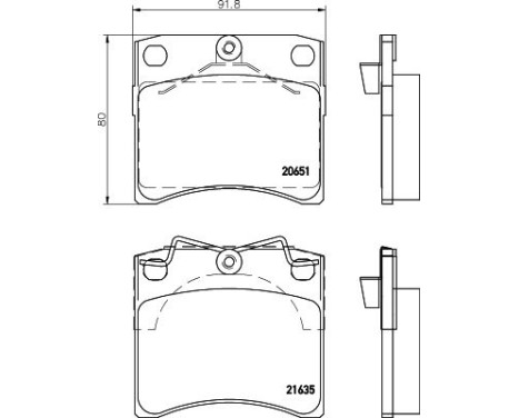 Bromsbeläggssats, skivbroms 8DB 355 018-381 Hella, bild 7