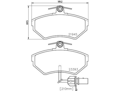 Bromsbeläggssats, skivbroms 8DB 355 018-451 Hella, bild 7