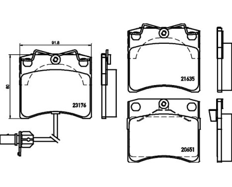 Bromsbeläggssats, skivbroms 8DB 355 018-521 Hella, bild 4