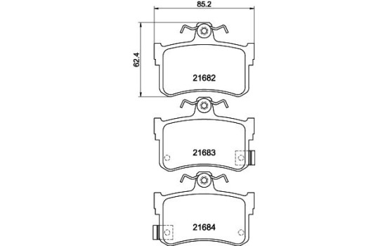 Bromsbeläggssats, skivbroms 8DB 355 018-611 Hella, bild 6