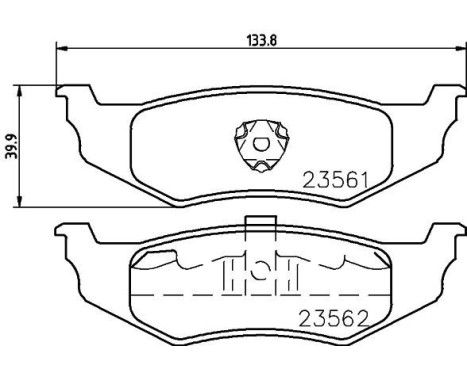 Bromsbeläggssats, skivbroms 8DB 355 018-661 Hella, bild 7