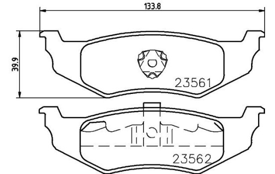 Bromsbeläggssats, skivbroms 8DB 355 018-661 Hella, bild 7