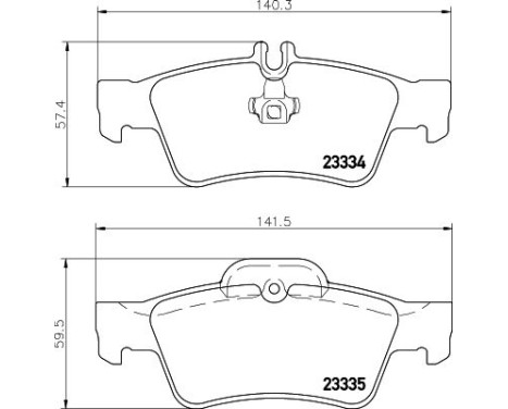 Bromsbeläggssats, skivbroms 8DB 355 018-751 Hella, bild 4