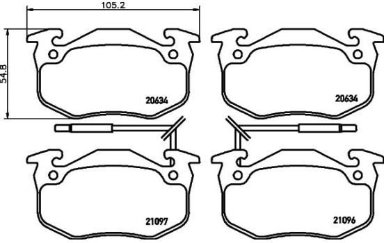 Bromsbeläggssats, skivbroms 8DB 355 018-941 Hella, bild 7