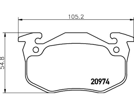 Bromsbeläggssats, skivbroms 8DB 355 018-951 Hella, bild 7