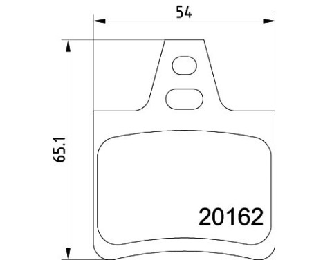 Bromsbeläggssats, skivbroms 8DB 355 019-011 Hella, bild 5