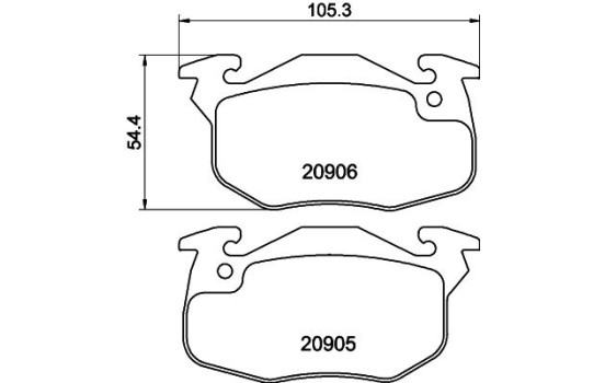Bromsbeläggssats, skivbroms 8DB 355 019-141 Hella, bild 7