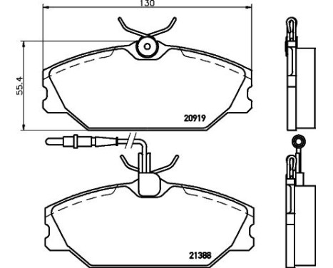 Bromsbeläggssats, skivbroms 8DB 355 019-181 Hella, bild 7