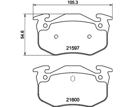 Bromsbeläggssats, skivbroms 8DB 355 019-221 Hella, bild 7