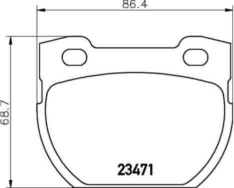 Bromsbeläggssats, skivbroms 8DB 355 019-231 Hella, bild 7