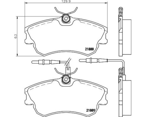 Bromsbeläggssats, skivbroms 8DB 355 019-261 Hella, bild 7