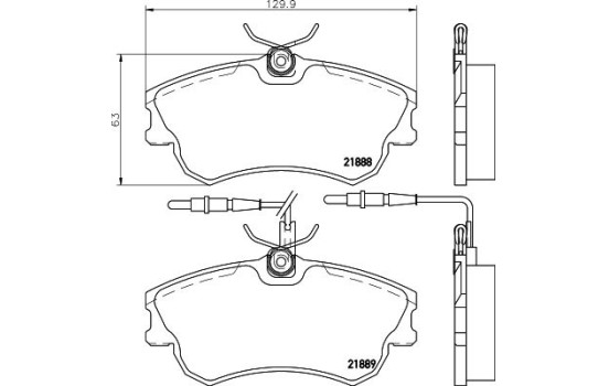 Bromsbeläggssats, skivbroms 8DB 355 019-261 Hella, bild 7