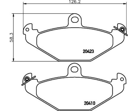 Bromsbeläggssats, skivbroms 8DB 355 019-401 Hella, bild 7