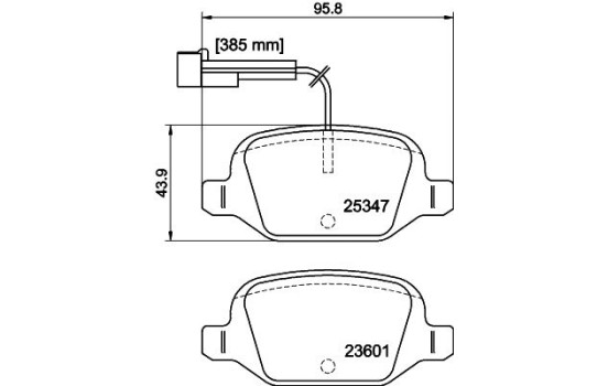 Bromsbeläggssats, skivbroms 8DB 355 019-631 Hella, bild 4