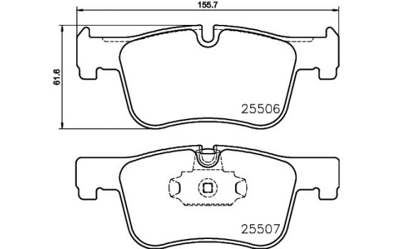 Bromsbeläggssats, skivbroms 8DB 355 019-771 Hella, bild 4