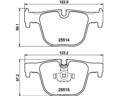 Bromsbeläggssats, skivbroms 8DB 355 019-781 Hella, bild 4