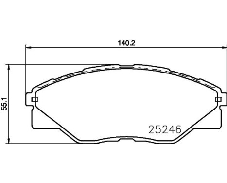 Bromsbeläggssats, skivbroms 8DB 355 019-811 Hella, bild 7