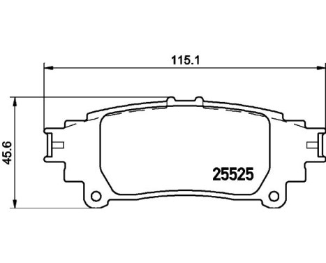 Bromsbeläggssats, skivbroms 8DB 355 020-001 Hella, bild 7