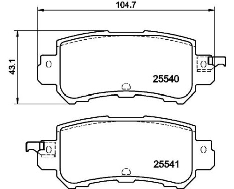 Bromsbeläggssats, skivbroms 8DB 355 020-151 Hella, bild 4