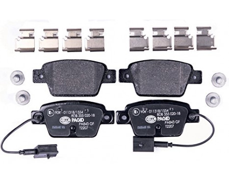 Bromsbeläggssats, skivbroms 8DB 355 020-181 Hella