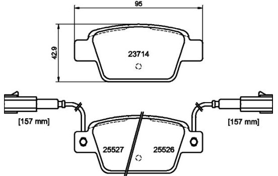 Bromsbeläggssats, skivbroms 8DB 355 020-181 Hella, bild 7