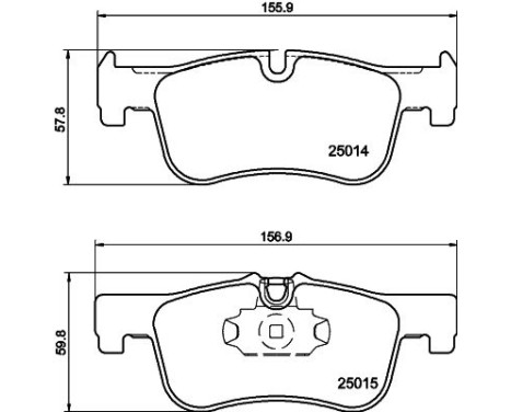 Bromsbeläggssats, skivbroms 8DB 355 020-201 Hella, bild 7
